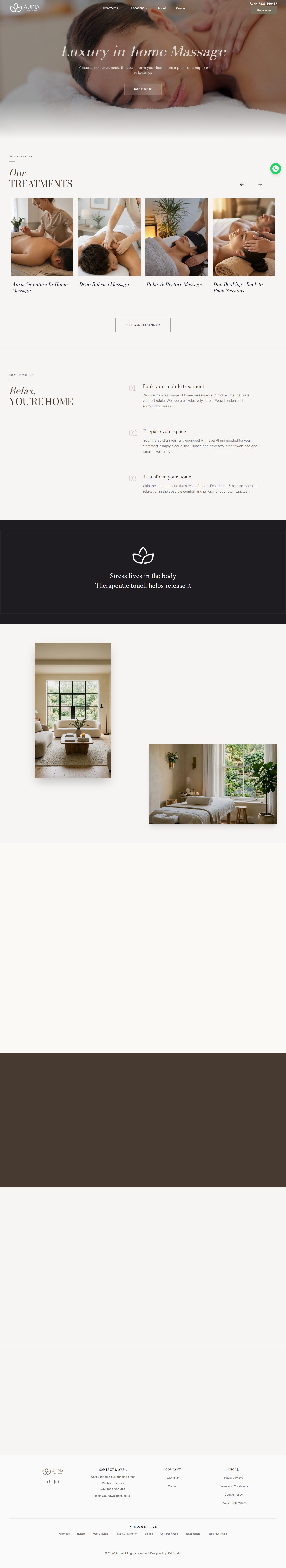 Auria Wellness — página de escritorio